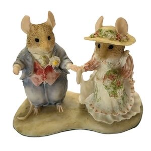 Vintage Brambly Hedge by Enesco Bride and Groom Figurine Gift Jill Barklem *READ